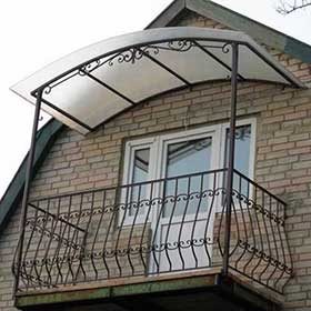 Козырек для балкона из поликарбоната