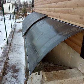 Козырек сдвижной из поликарбоната