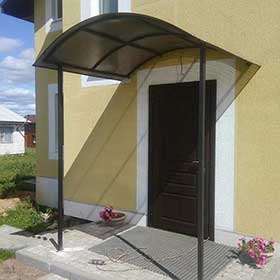Козырек из поликарбоната арочный