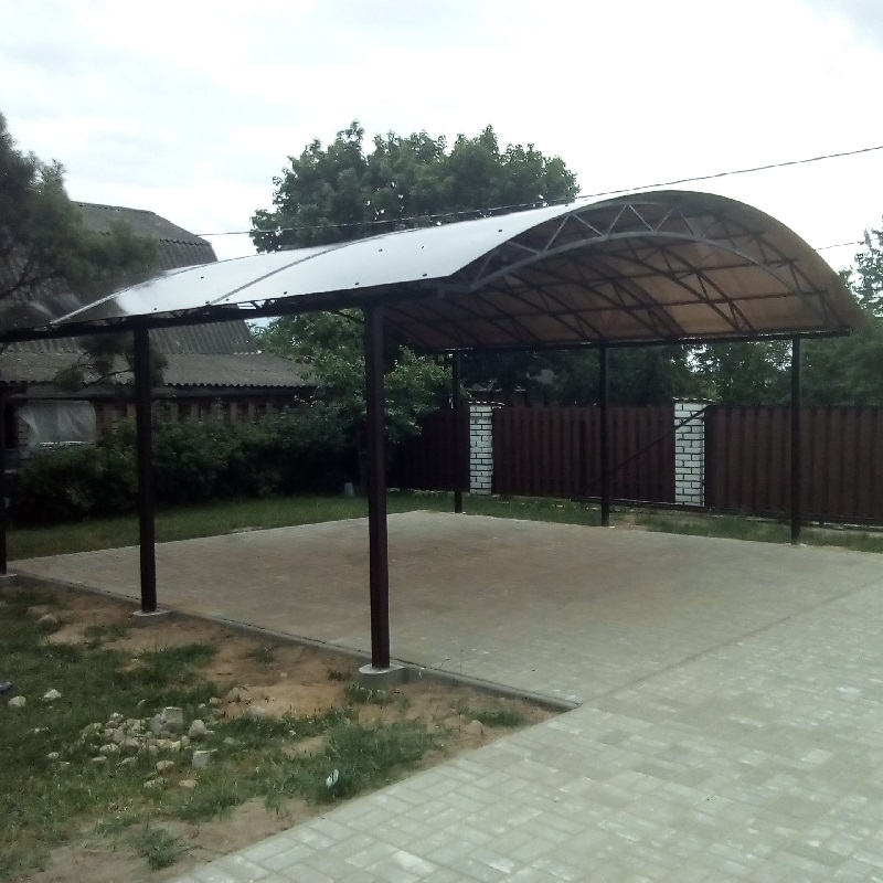 Навес арочный из поликарбоната 