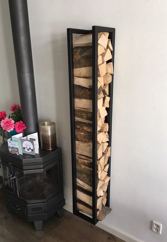 Дровница столбик, настенная 7