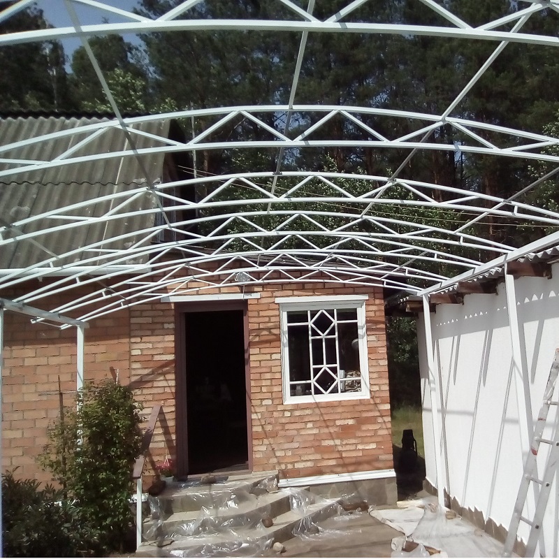 Каркас навеса к дому 5,2