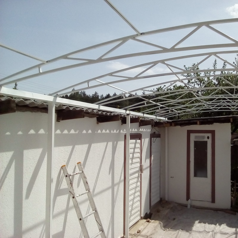 Каркас навеса к дому 5,3