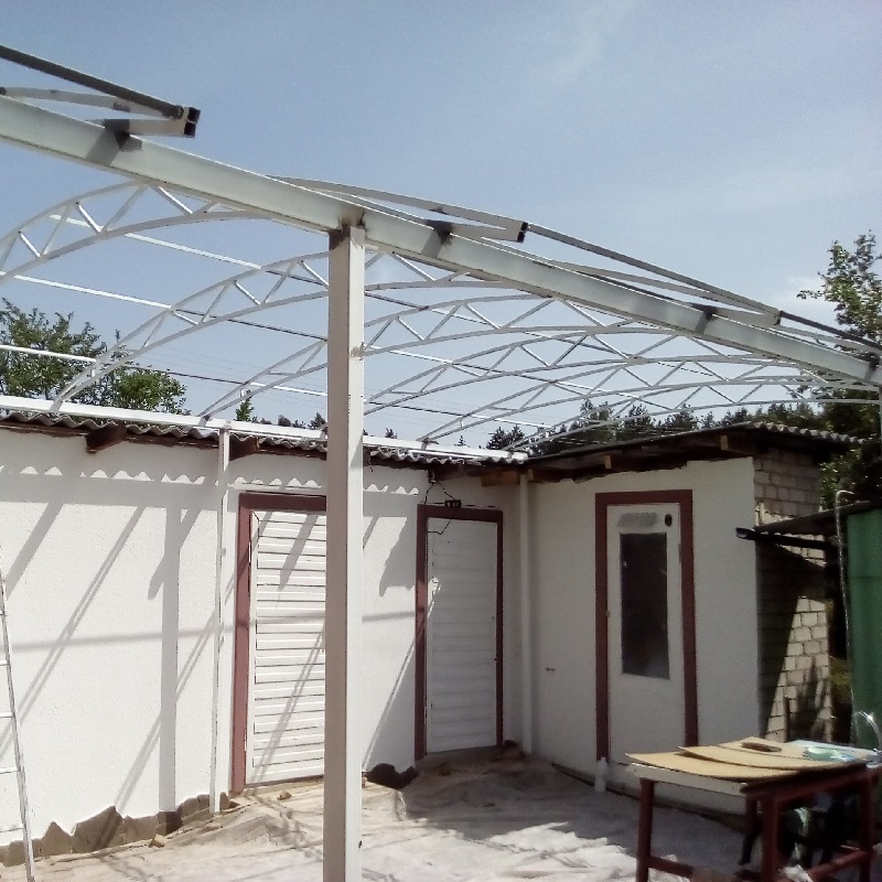 Каркас навеса к дому 5,4