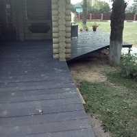 Обшивка террасы доской дпк