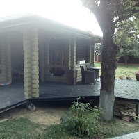 Обшивка террасы доской дпк