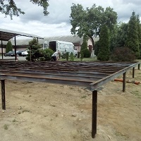 Завершение сварочных работ каркаса террасы 1,3