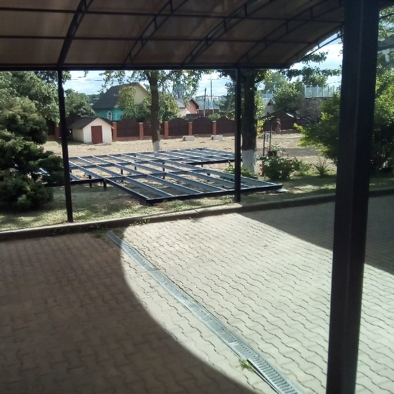 Завершение сварочных работ каркаса террасы 1,6