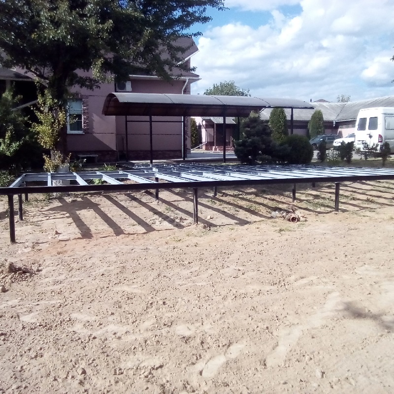 Завершение сварочных работ каркаса террасы 1,7