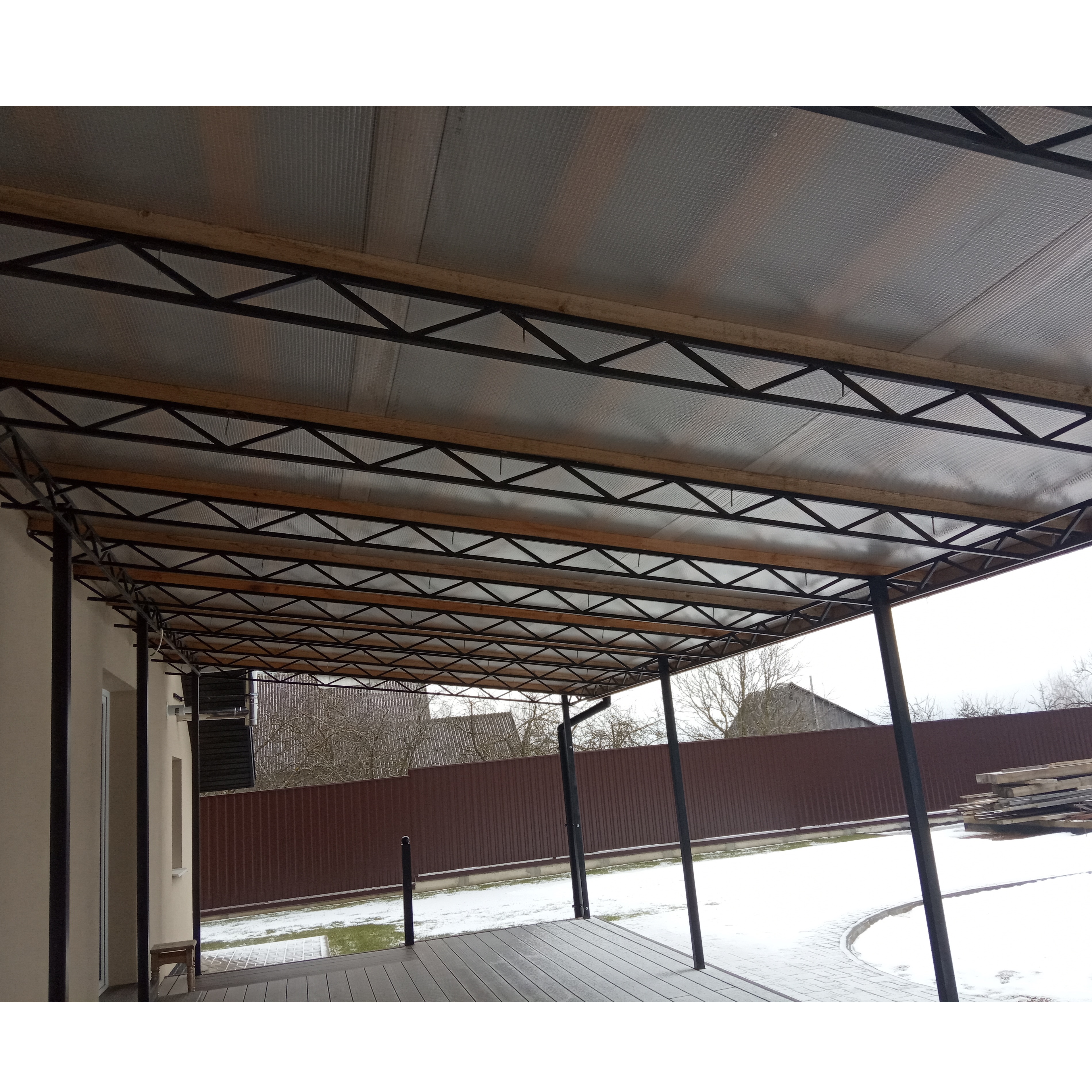 Изготовление террасы с навесом к дому 2,5