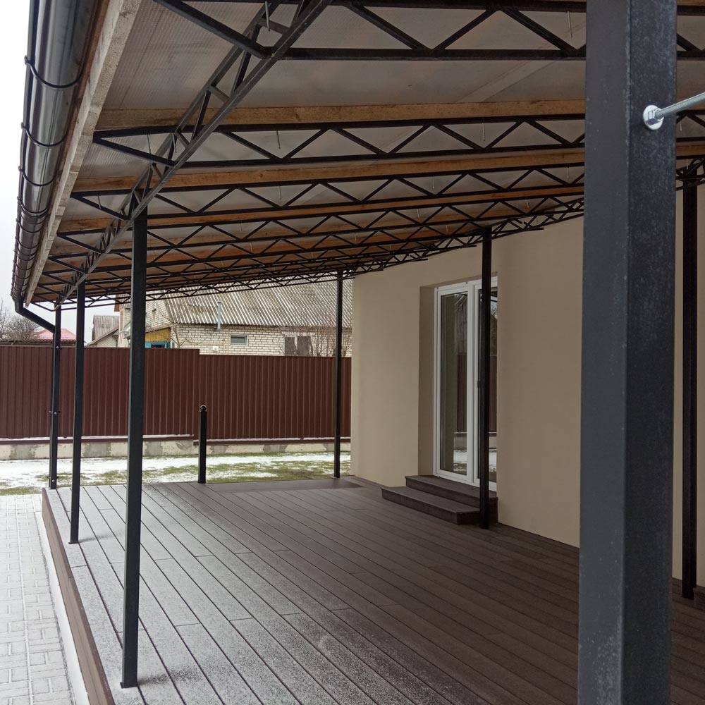 Изготовление террасы с навесом к дому 2,3