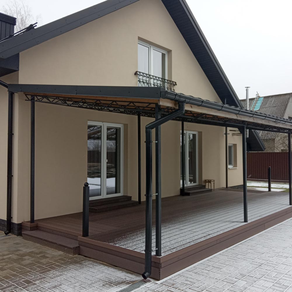 Изготовление террасы с навесом к дому 2,1