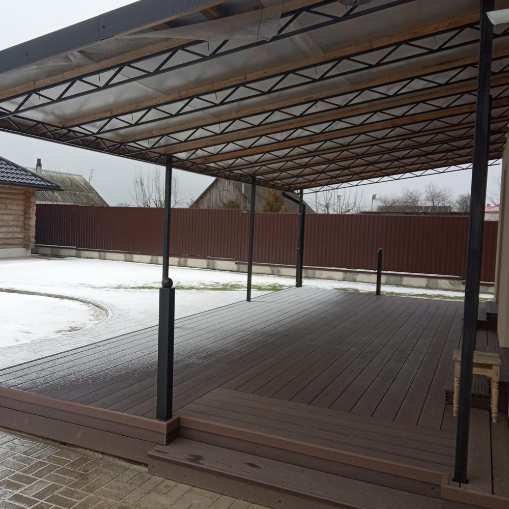 Изготовление террасы с навесом к дому 2,4