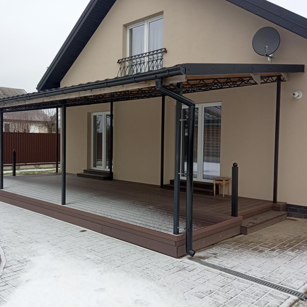 Изготовление террасы с навесом к дому 2,2