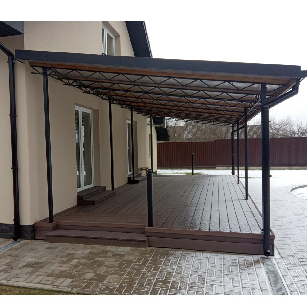 Изготовление террасы с навесом к дому 2,6