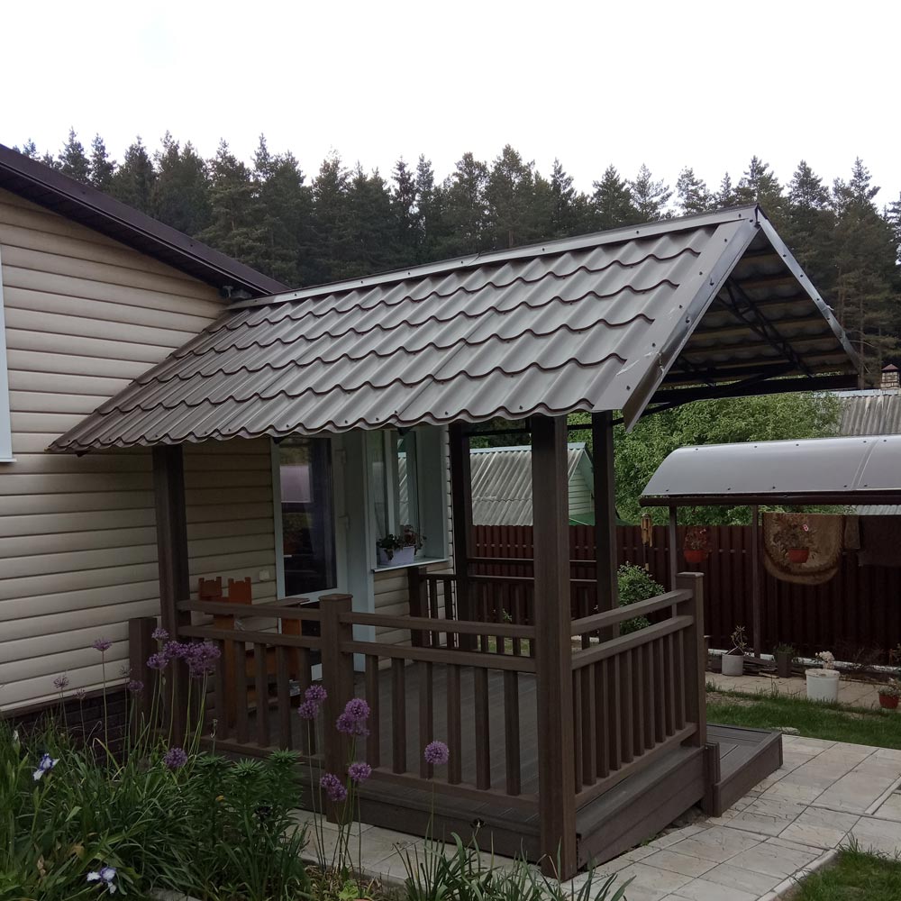 Изготовление террасы с навесом к дому 2,1