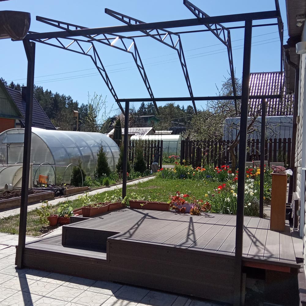 Изготовление террасы с навесом к дому 2,7