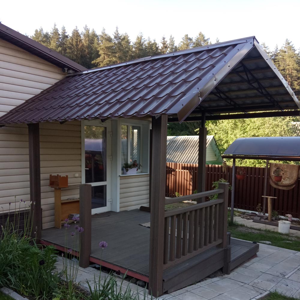 Изготовление террасы с навесом к дому 2,7