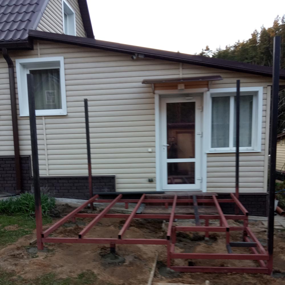 Изготовление террасы с навесом к дому 2,4