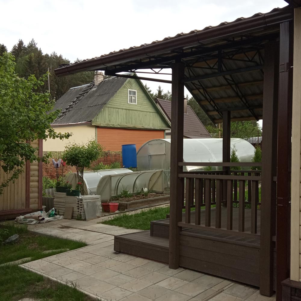 Изготовление террасы с навесом к дому 2,7