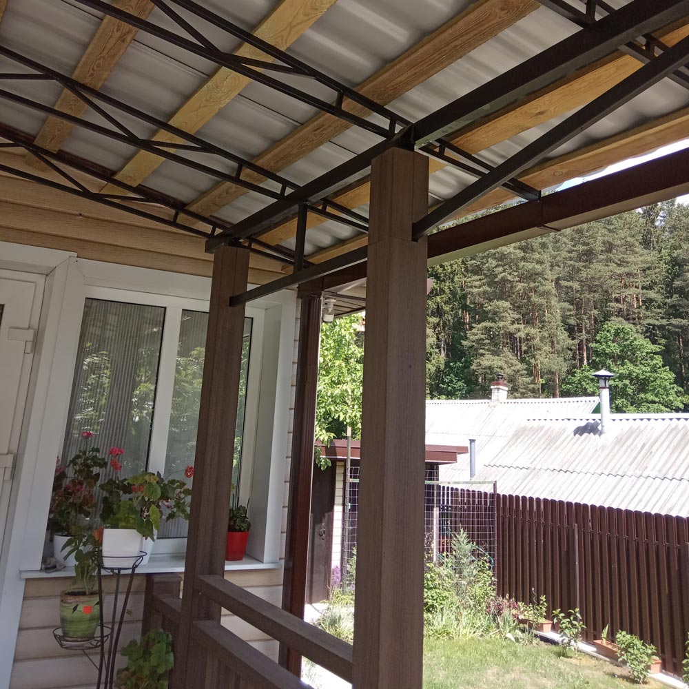 Изготовление террасы с навесом к дому 2,7