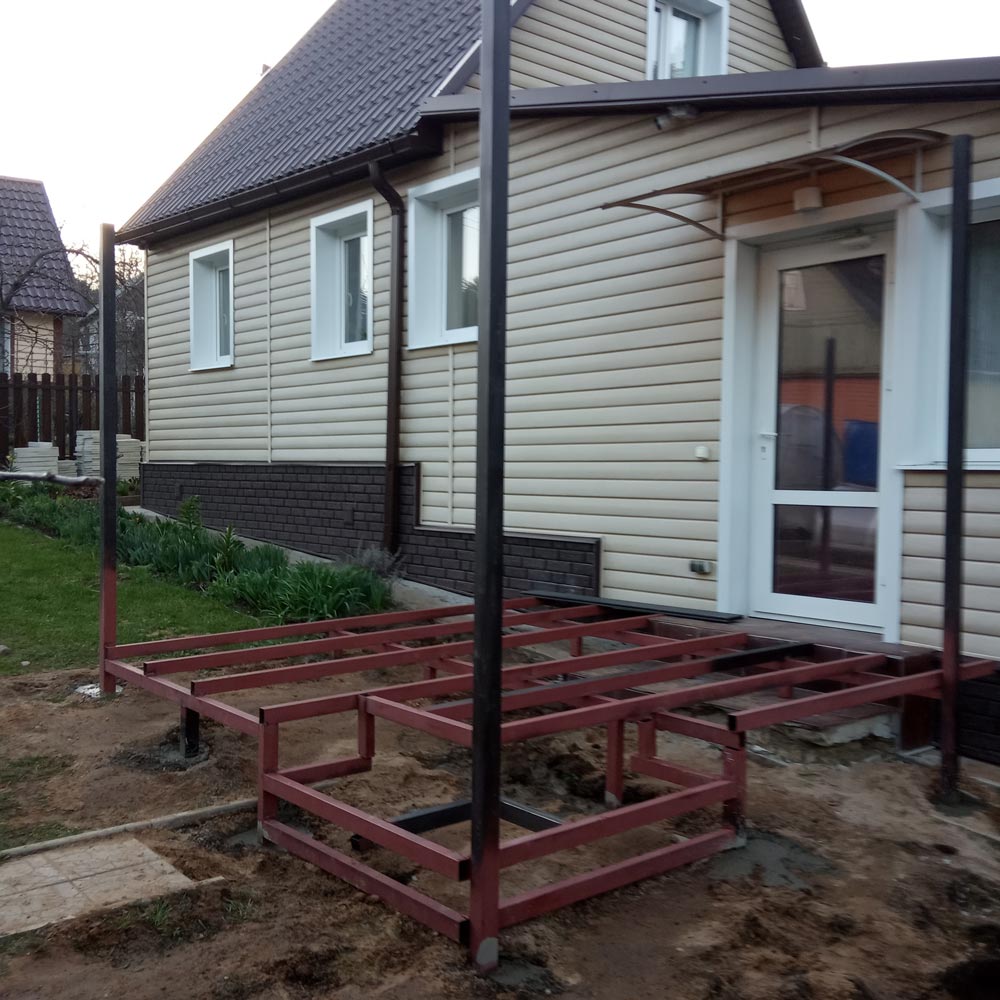 Изготовление террасы с навесом к дому 2,5