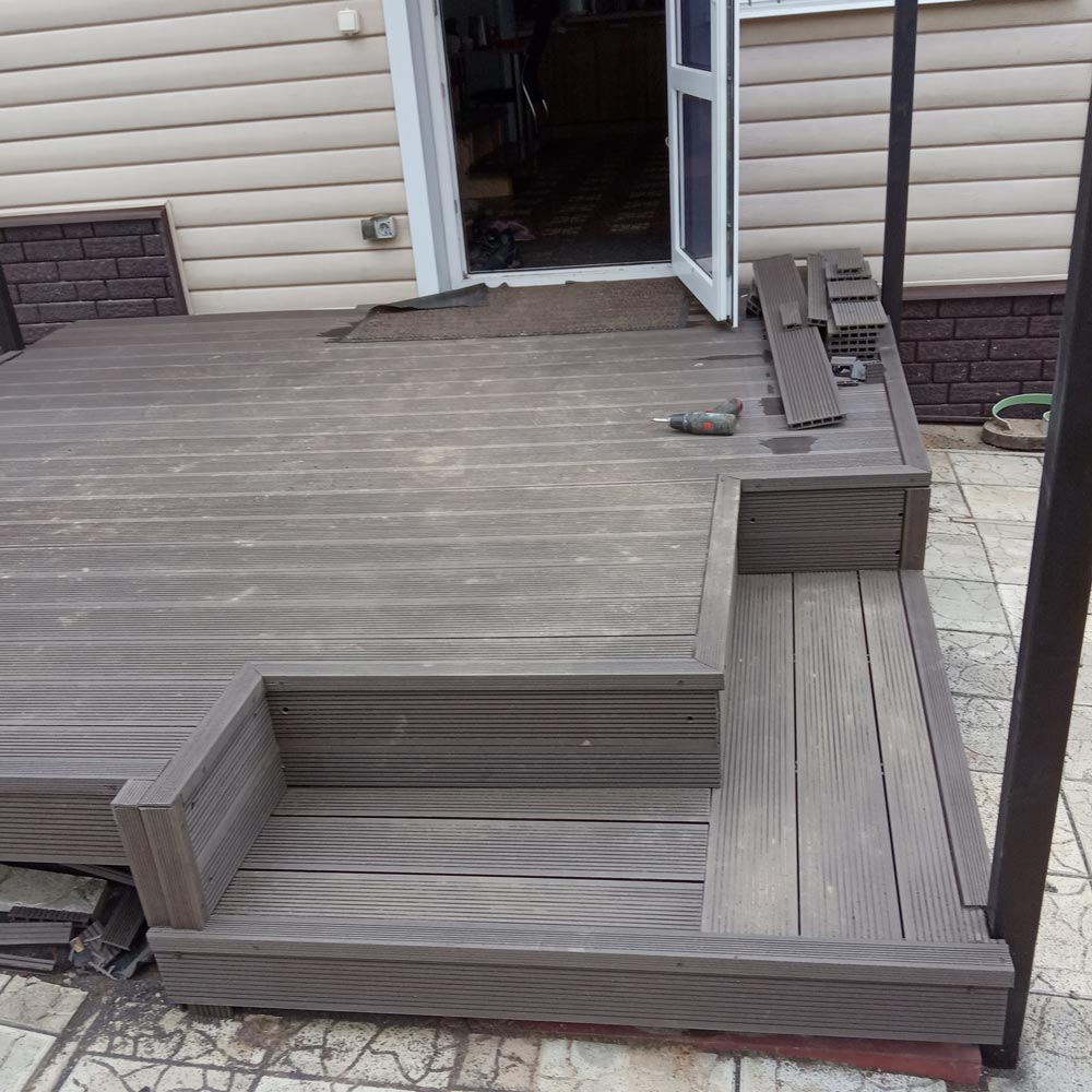 Изготовление террасы с навесом к дому 2,6