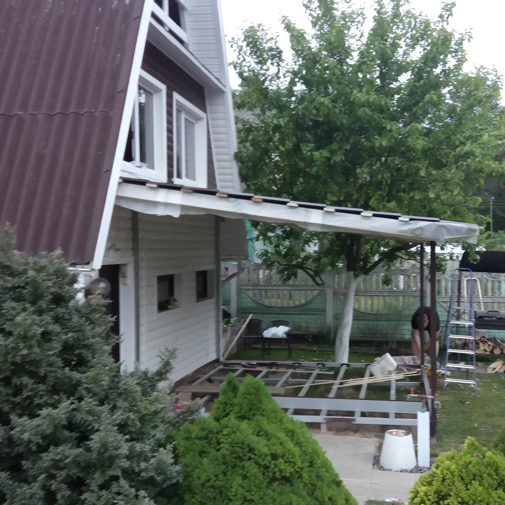 Изготовление террасы с навесом к дому 2,2