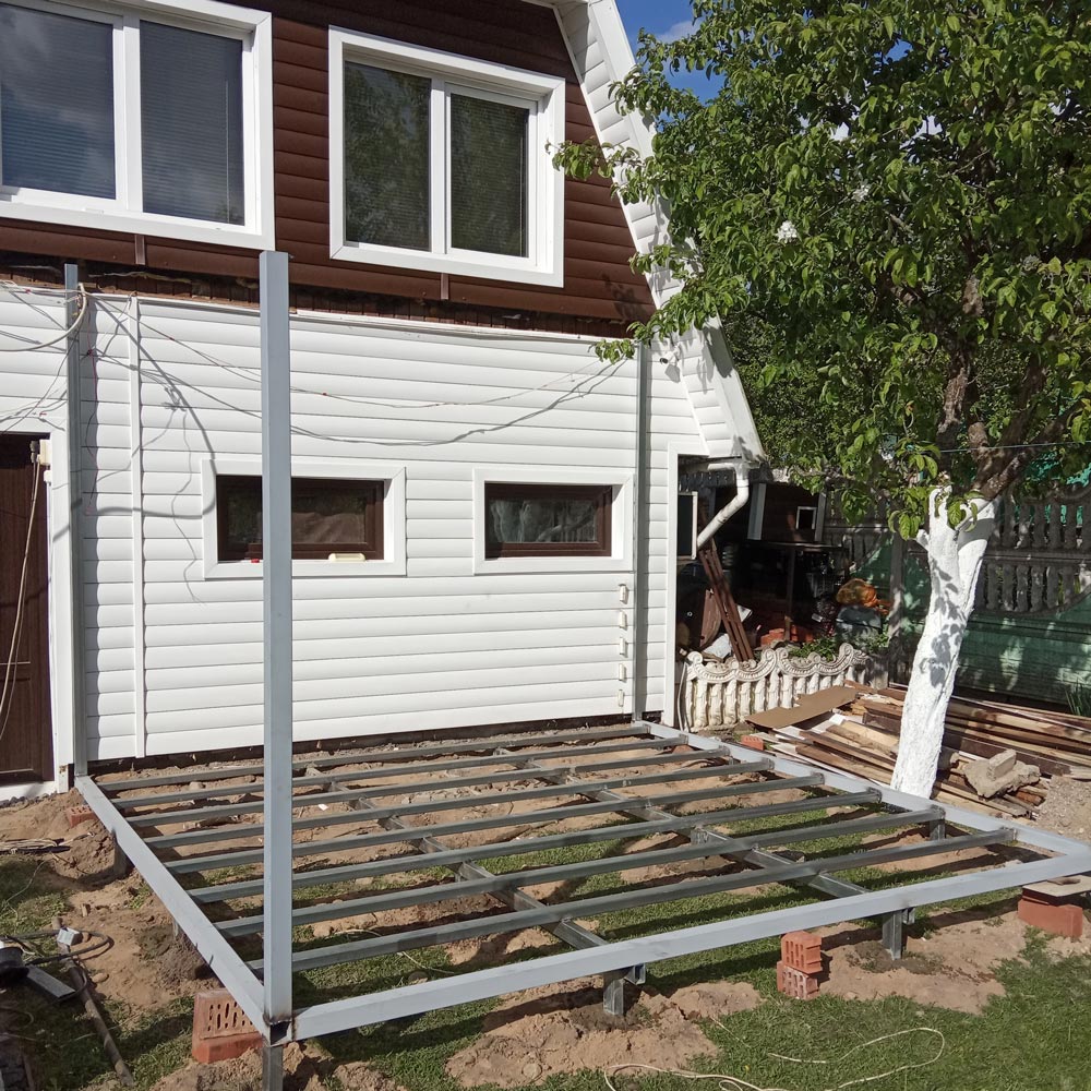 Изготовление террасы с навесом к дому 2,4