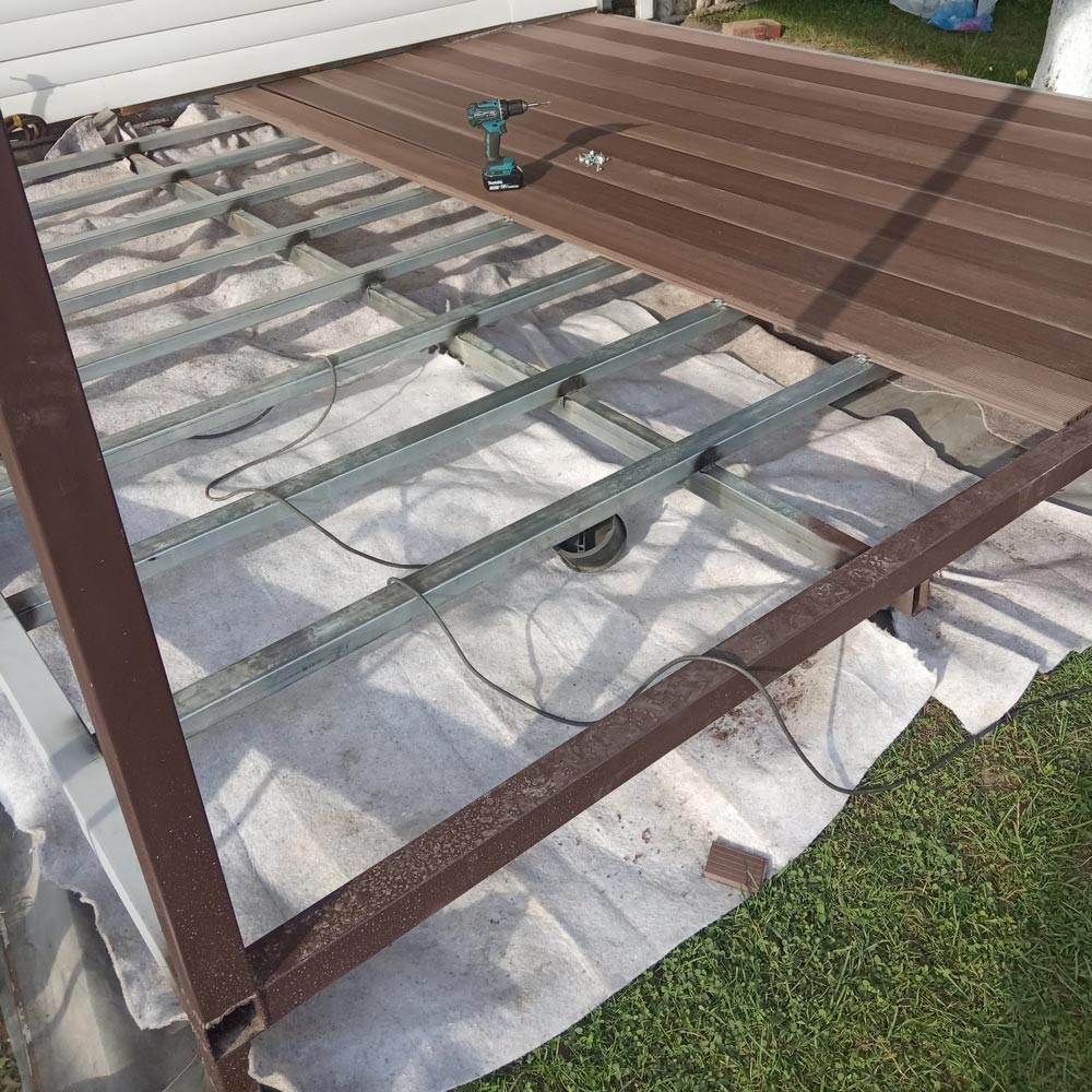 Изготовление террасы с навесом к дому 2,7