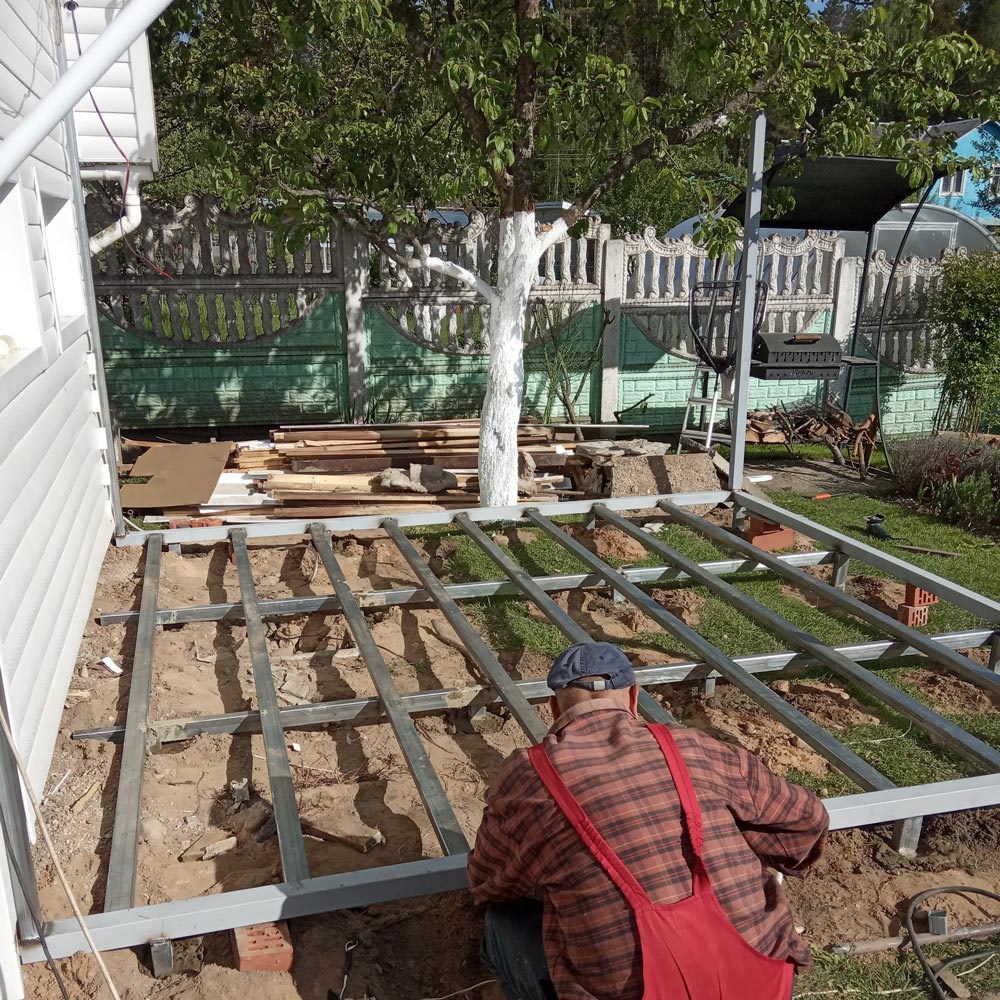 Изготовление террасы с навесом к дому 2,3