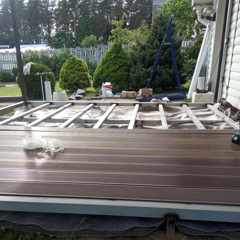 Изготовление террасы с навесом к дому 2,9