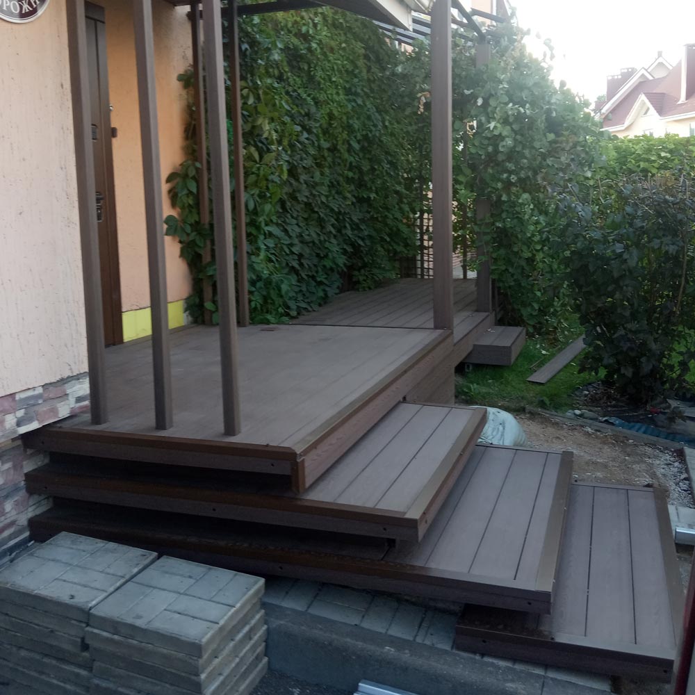 Изготовление террасы с навесом к дому 2,1