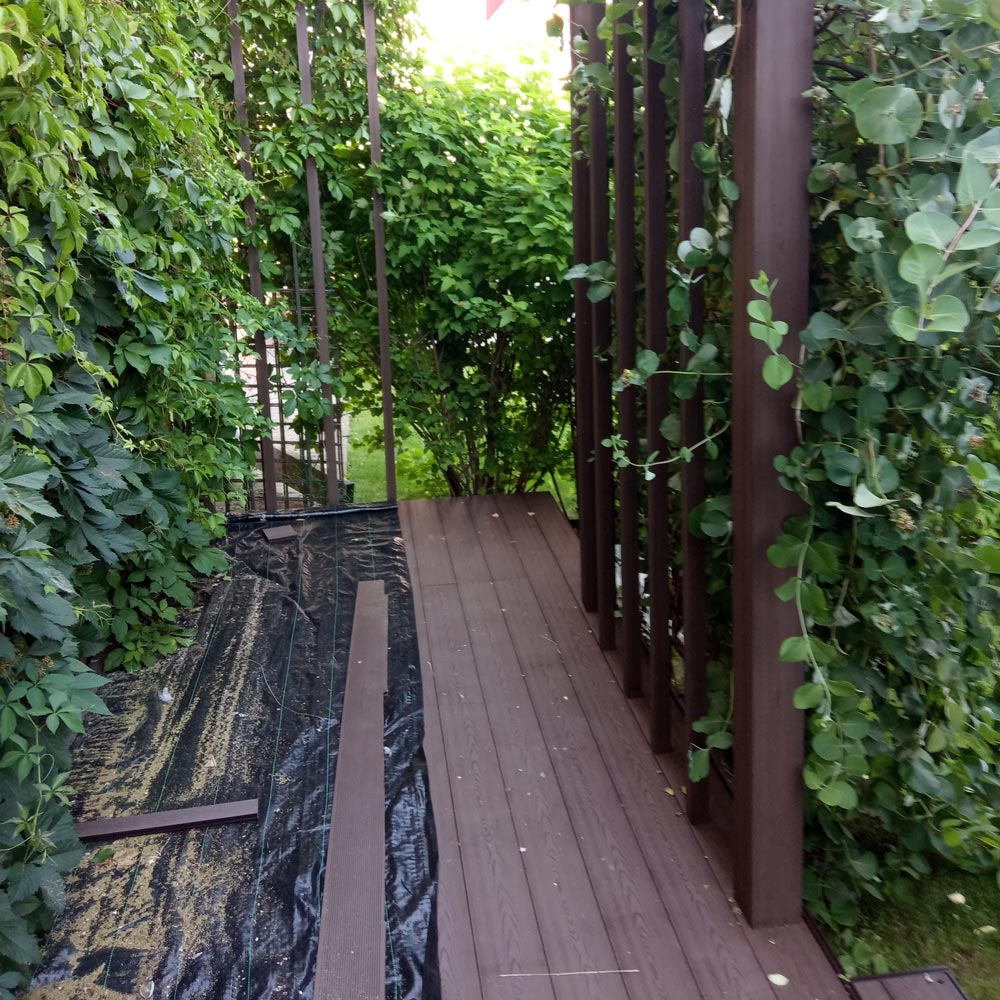 Изготовление террасы с навесом к дому 3,4