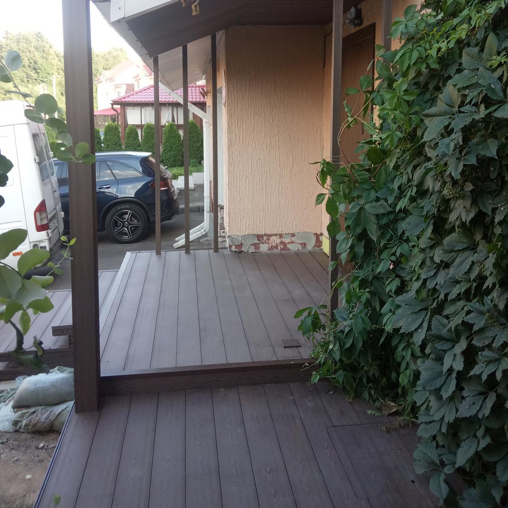 Изготовление террасы с навесом к дому 3,6