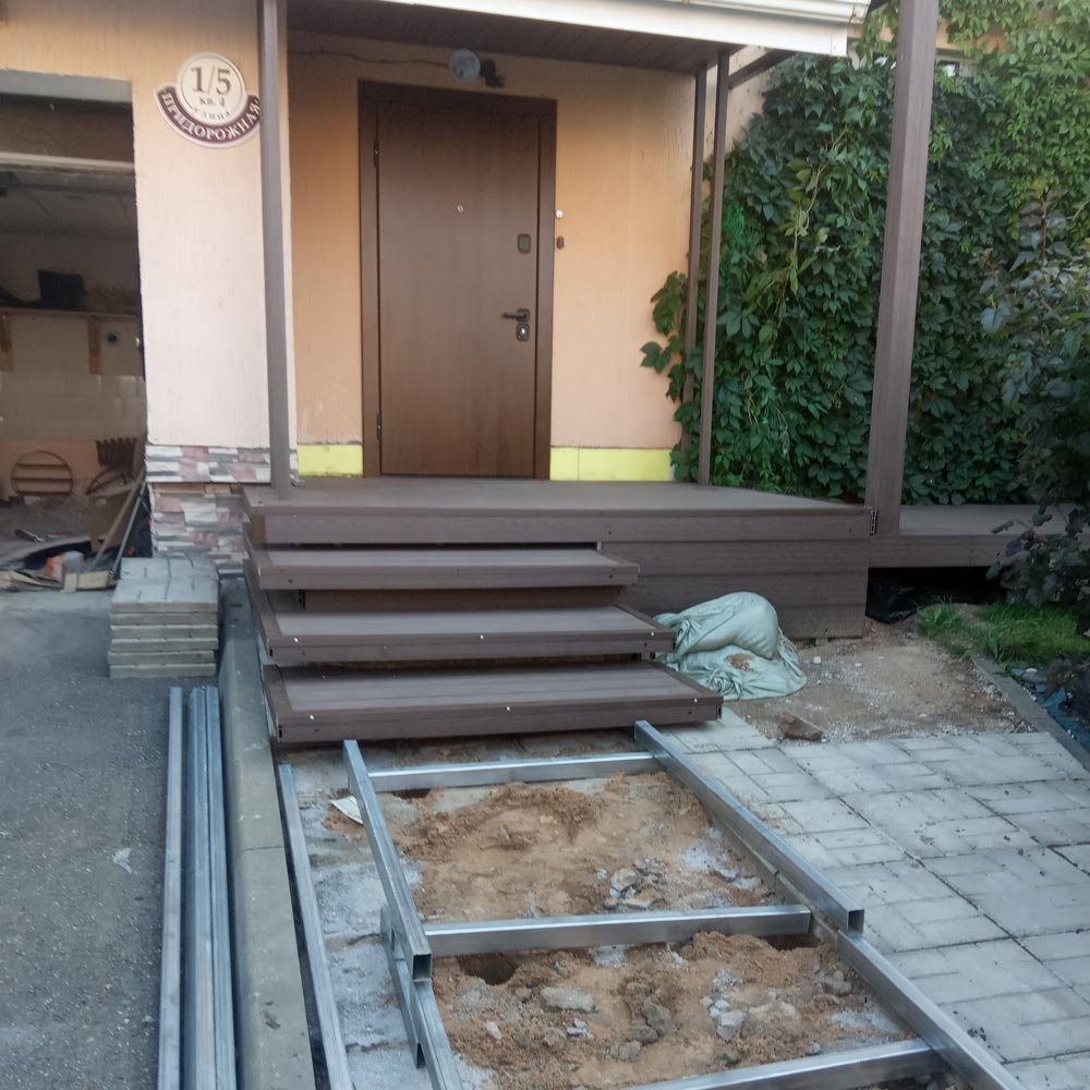 Изготовление террасы с навесом к дому 4,1