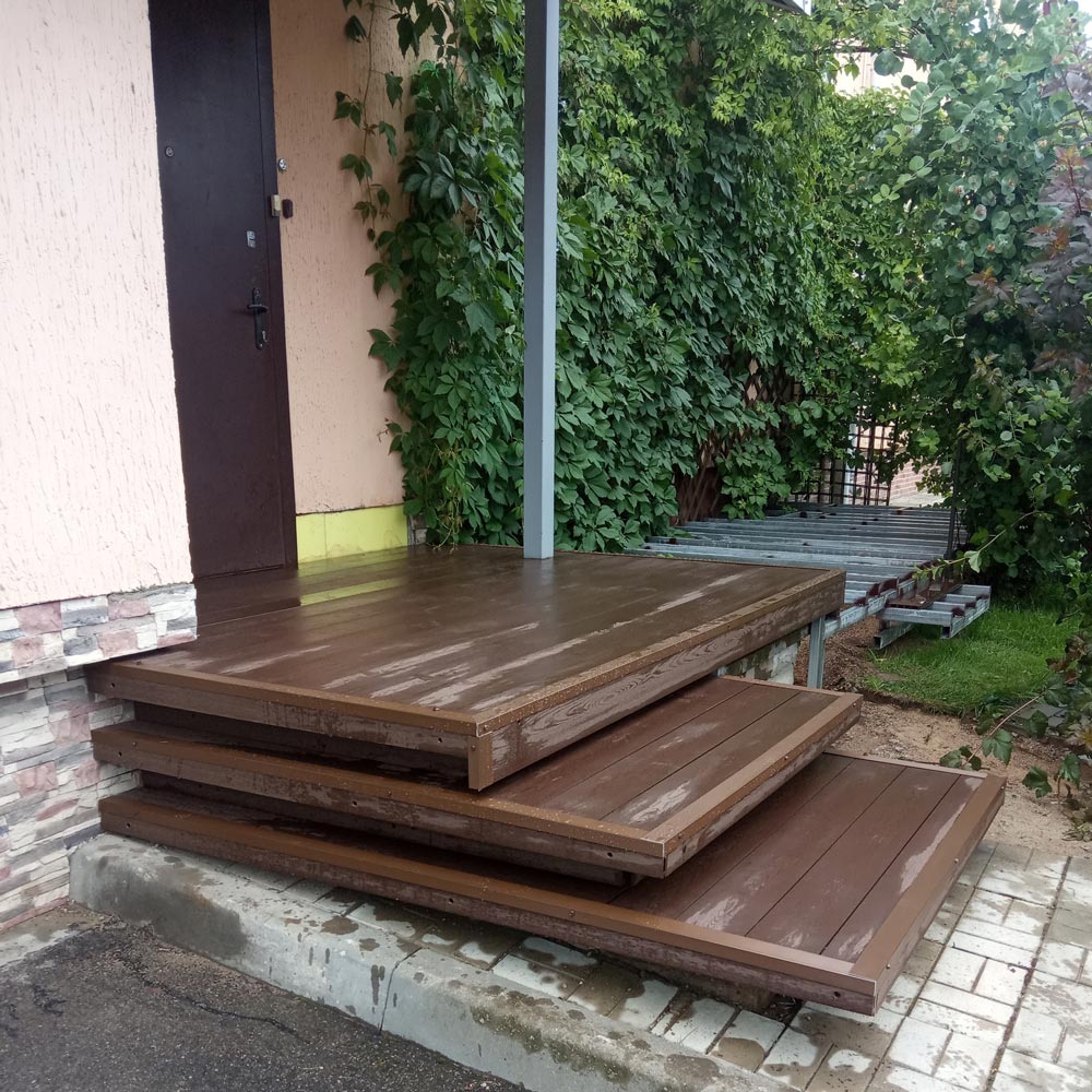 Изготовление террасы с навесом к дому 4,4