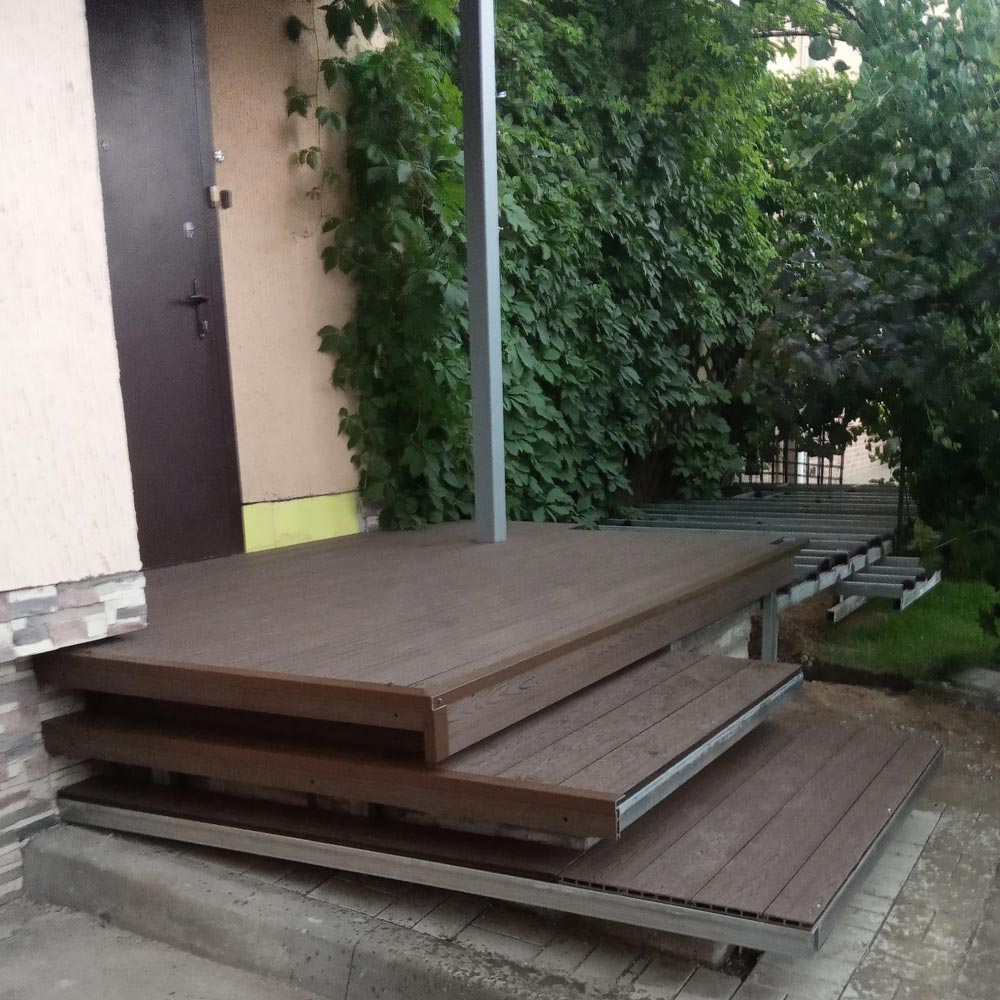 Изготовление террасы с навесом к дому 4,5