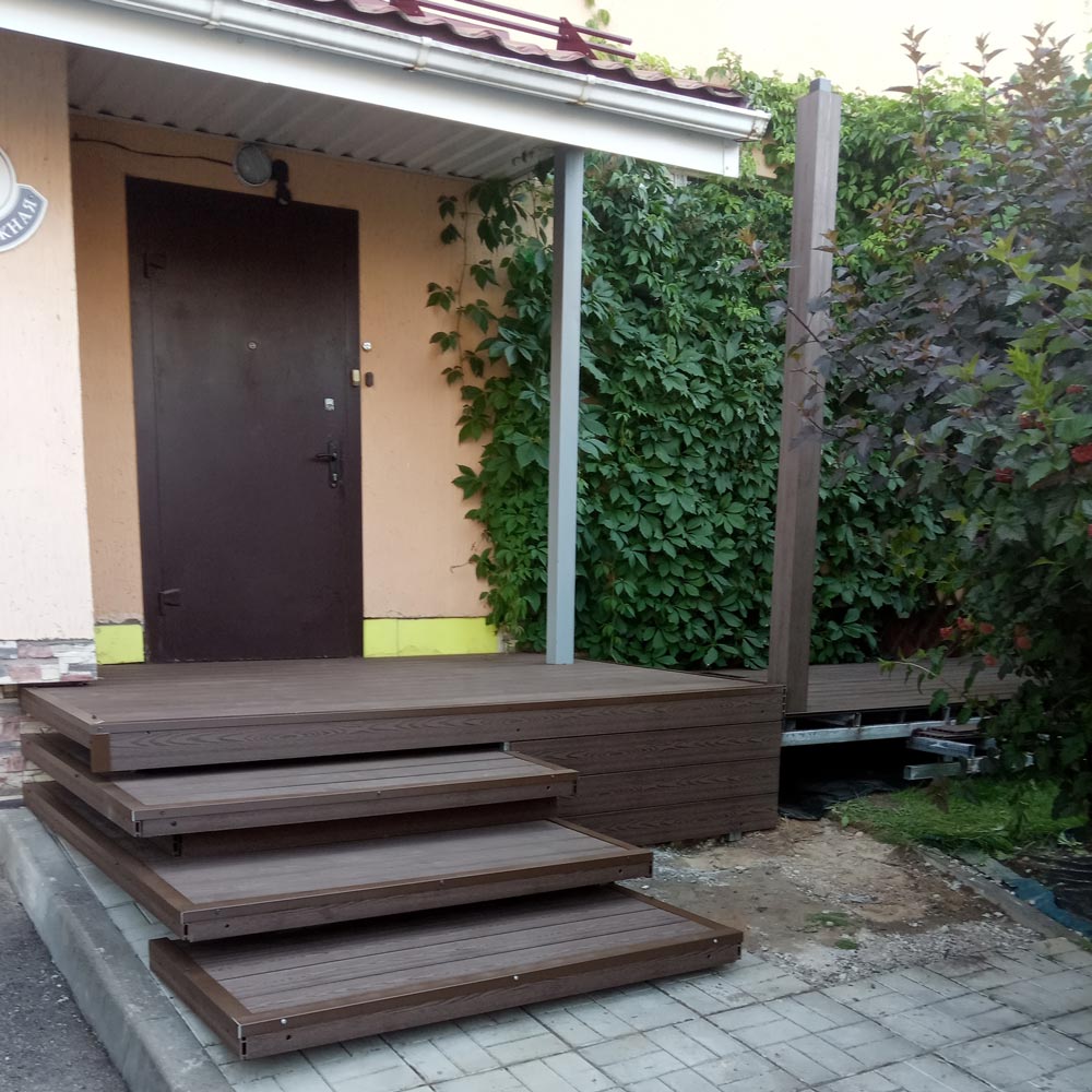 Изготовление террасы с навесом к дому 4,6