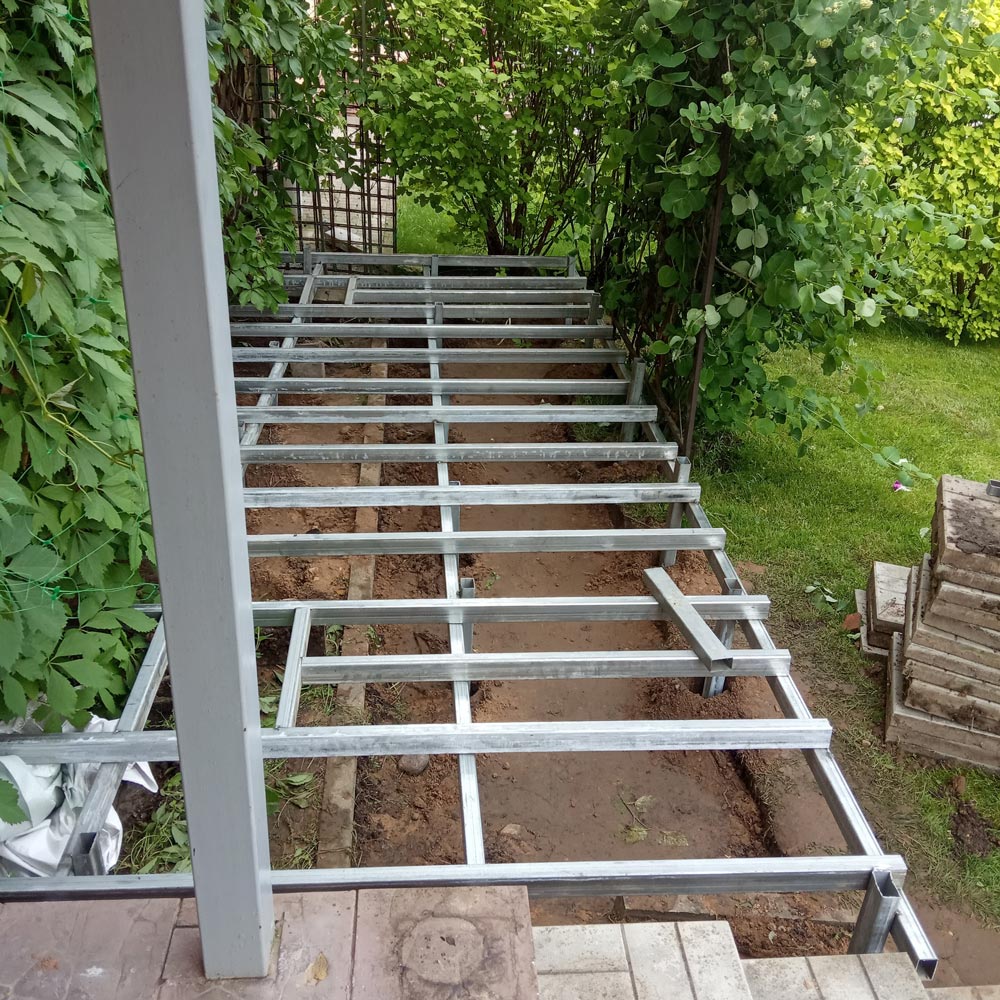 Изготовление террасы с навесом к дому 2,3