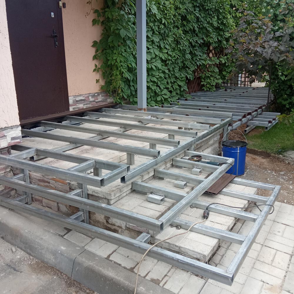 Изготовление террасы с навесом к дому 2,4