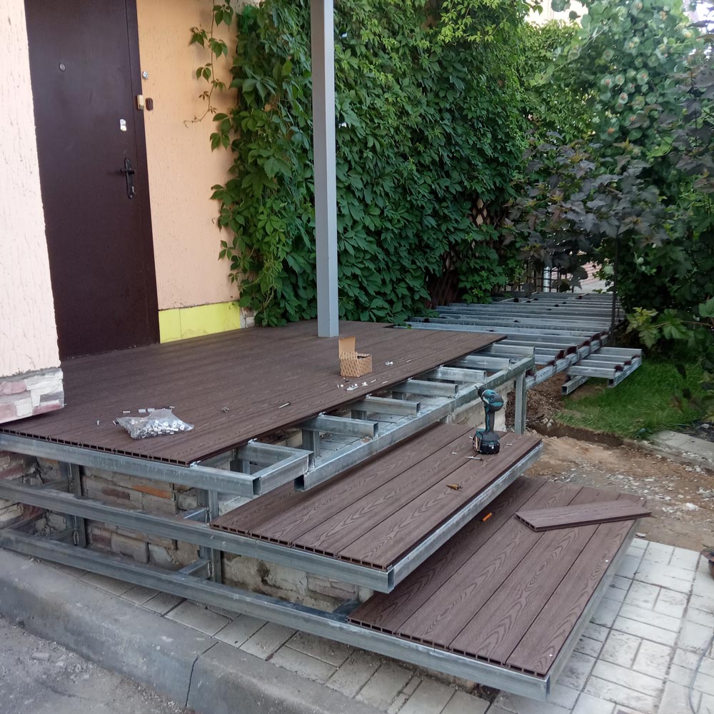 Изготовление террасы с навесом к дому 2,5
