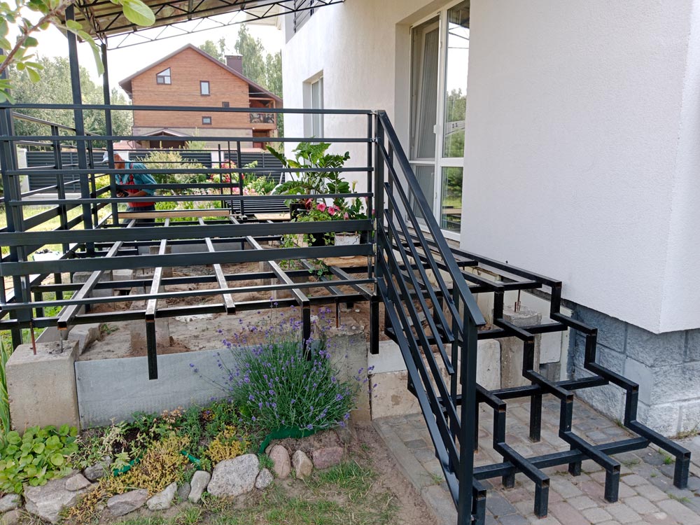 Изготовление террасы с навесом к дому 2,7