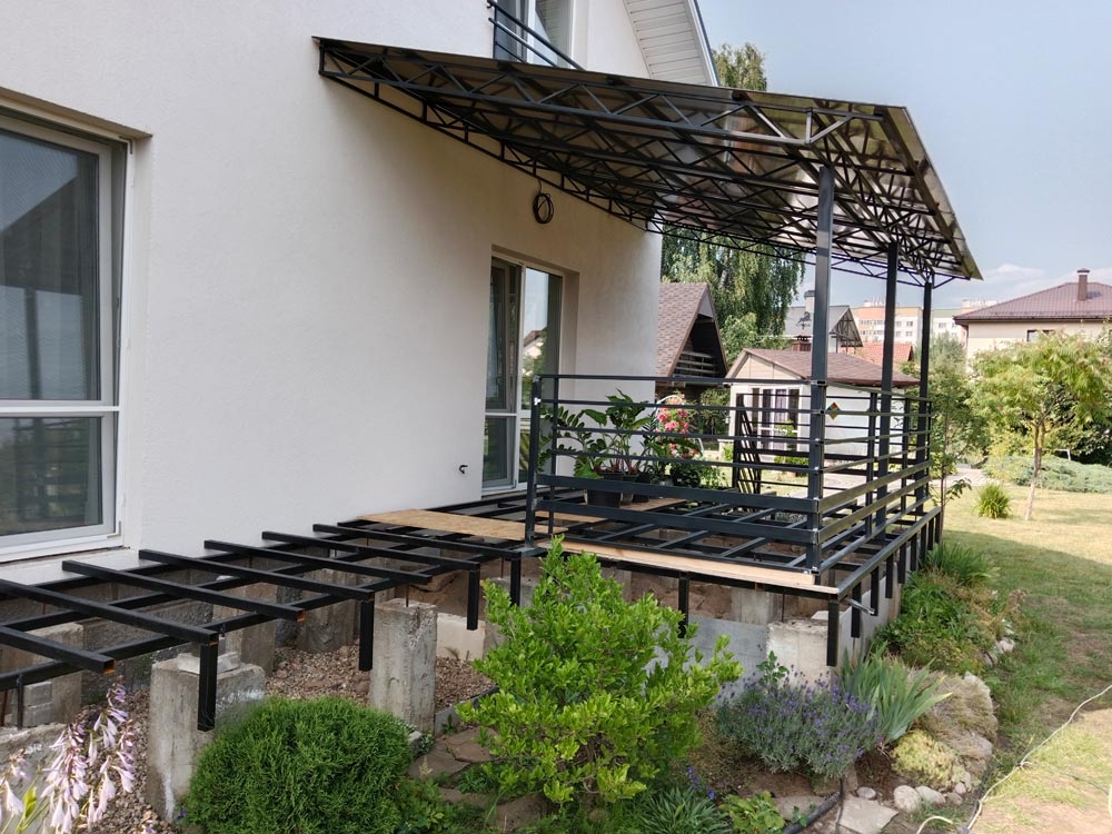 Изготовление террасы с навесом к дому 2,7