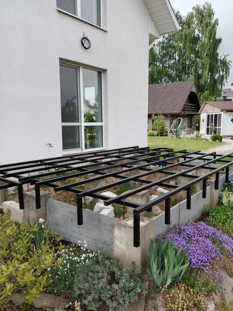 Изготовление террасы с навесом к дому 2,2