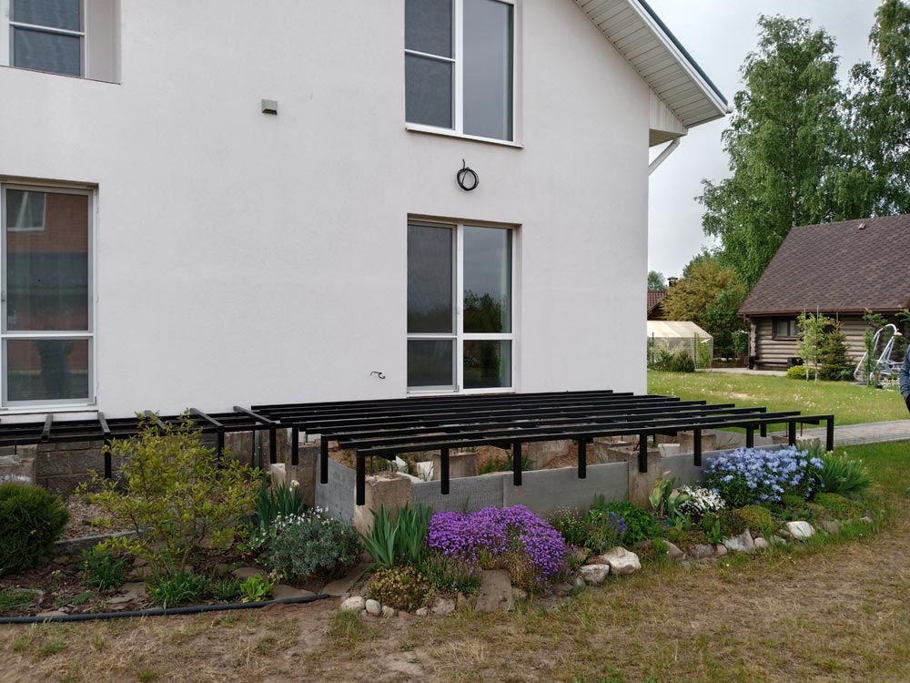 Изготовление террасы с навесом к дому 2,3