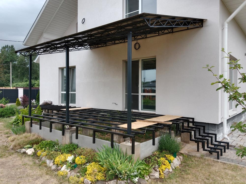 Изготовление террасы с навесом к дому 2,7