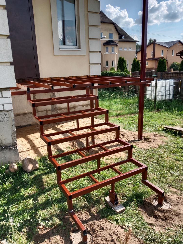 Изготовление террасы с навесом к дому 2,2