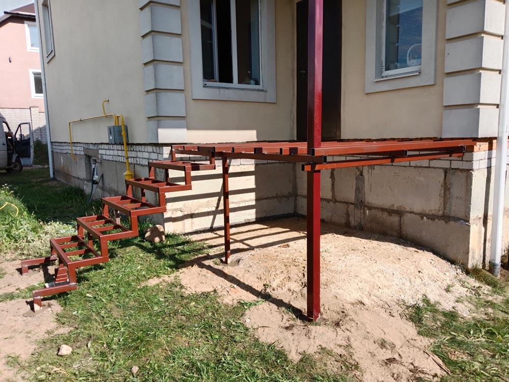 Изготовление террасы с навесом к дому 2,3