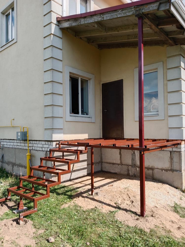 Изготовление террасы с навесом к дому 2,5